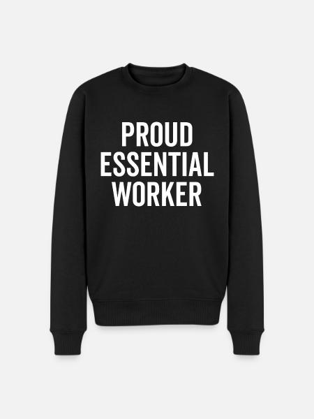 Proud Essential Worker - Men's Premium Organic Jumper - black
