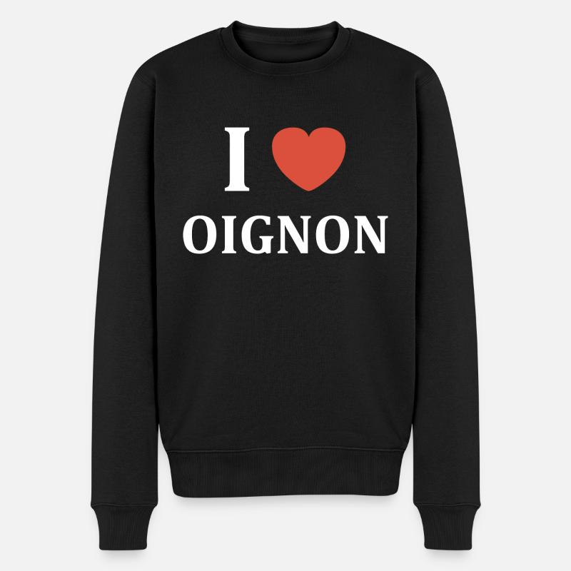 i love oignon - Pull Premium bio Homme - noir