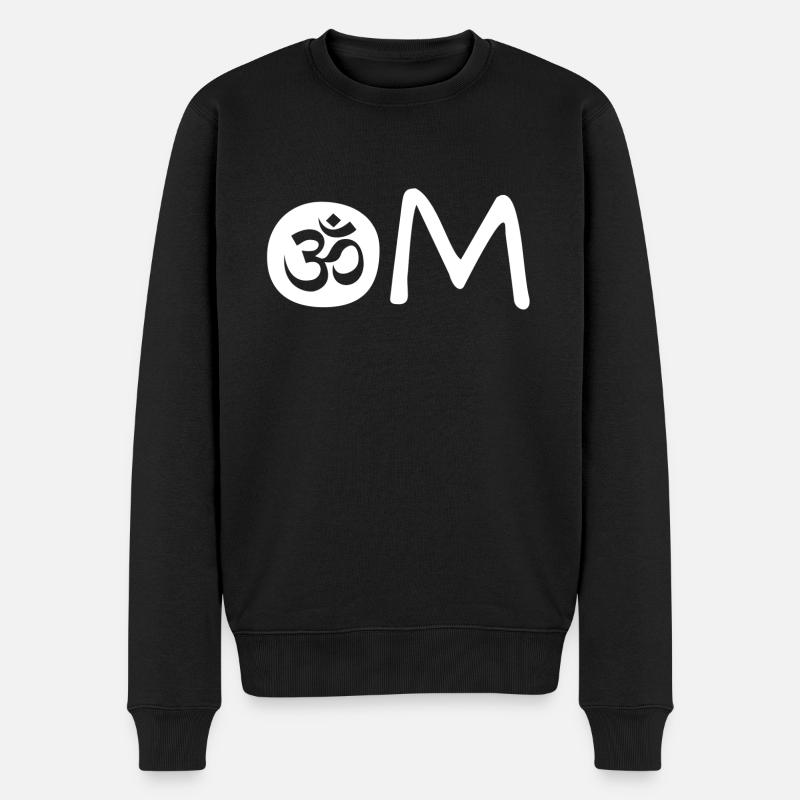 Om Chakra - Männer Premium Bio Pullover - Schwarz