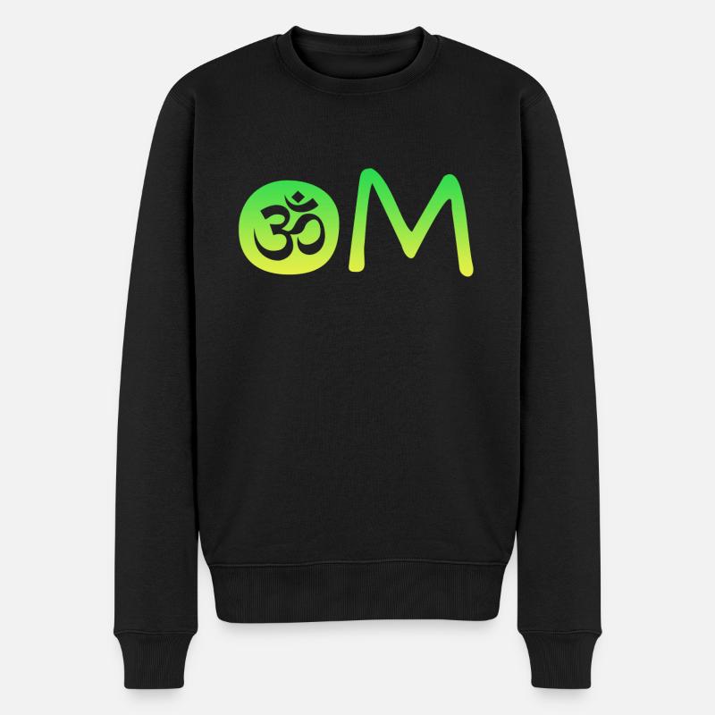 Om Yoga - Männer Premium Bio Pullover - Schwarz