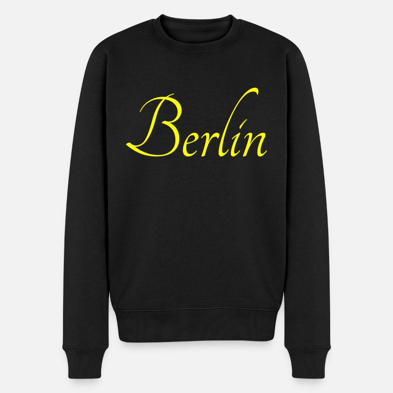Berlin - Männer Premium Bio Pullover - Schwarz