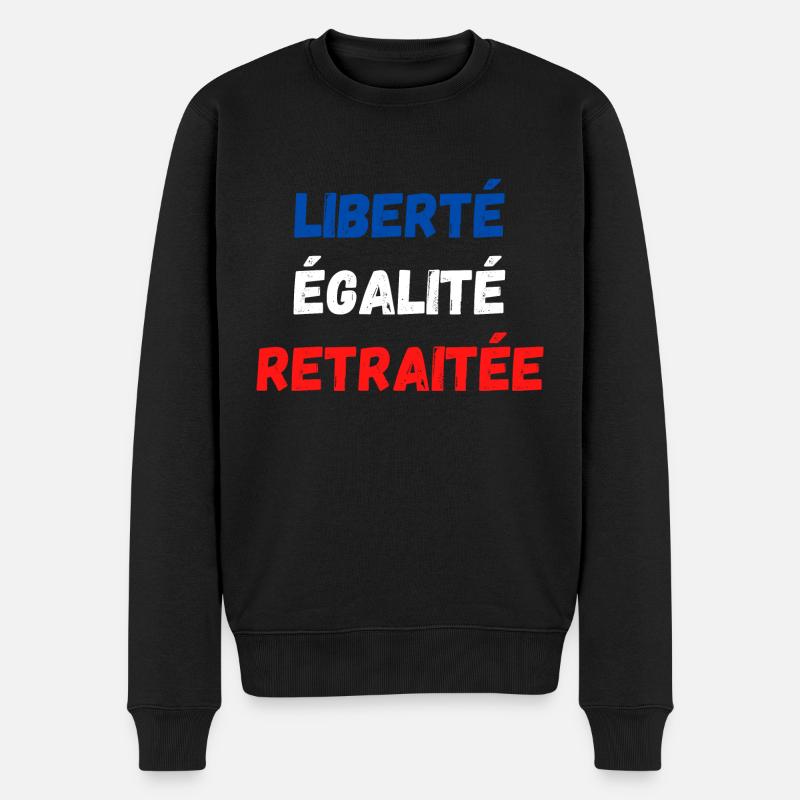 Liberté égalité retraitée - Pull Premium bio Homme - noir