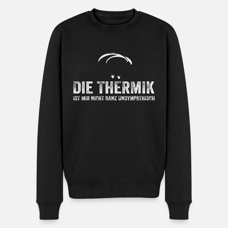 Die Thermik ist mir nicht unsympathisch - Männer Premium Bio Pullover - Schwarz