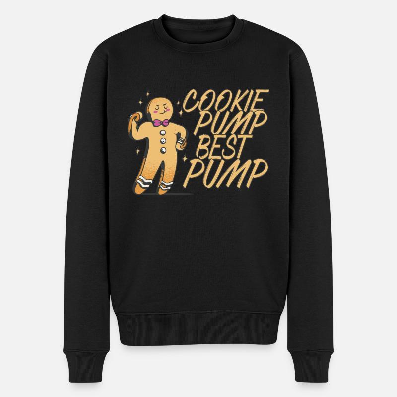 Christmas Chocolate Cookie Pump - Männer Premium Bio Pullover - Schwarz