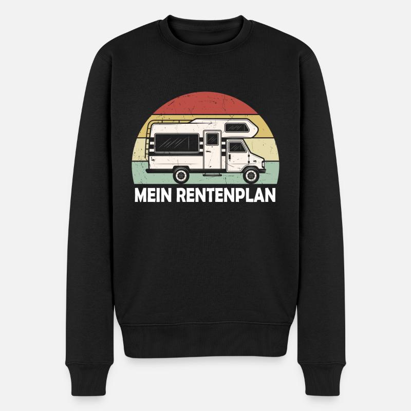 Camper Design – Mein Rentenplan Wohnmobil - Männer Premium Bio Pullover - Schwarz