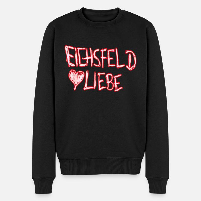 eichsfeld - Männer Premium Bio Pullover - Schwarz