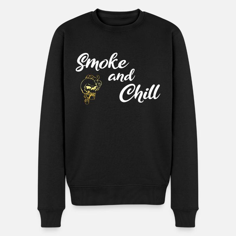 Fumée et blanc froid - Pull Premium bio Homme - noir