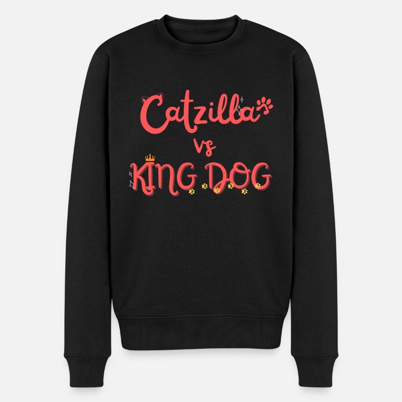 Cat & King Dog - Pull Premium bio Homme - noir