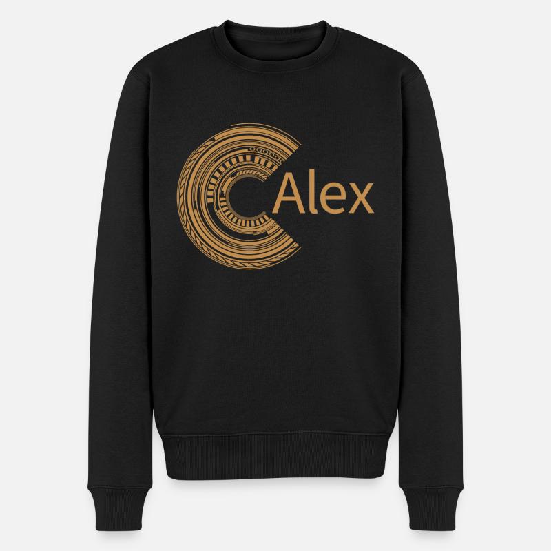 Für Alex - Männer Premium Bio Pullover - Schwarz