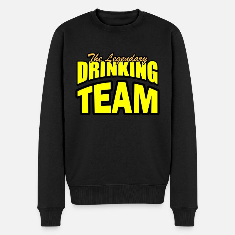 drinking team - Männer Premium Bio Pullover - Schwarz