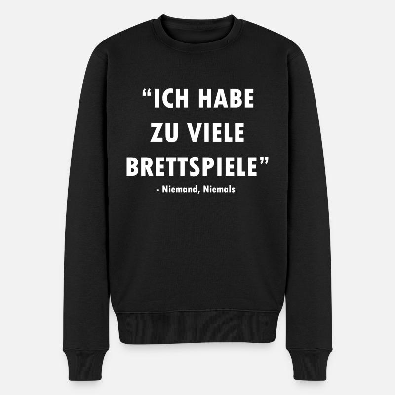 boardgame chess backgammon game night - Männer Premium Bio Pullover - Schwarz
