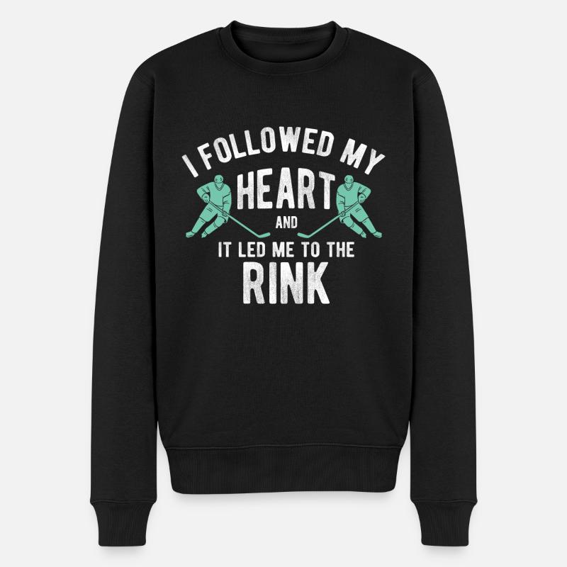 Eishockey - Männer Premium Bio Pullover - Schwarz