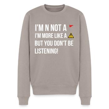 Relation relationnelle Rencontres Dire anglais - Pull Premium bio Homme - taupe - Devant - Nico (187cm)