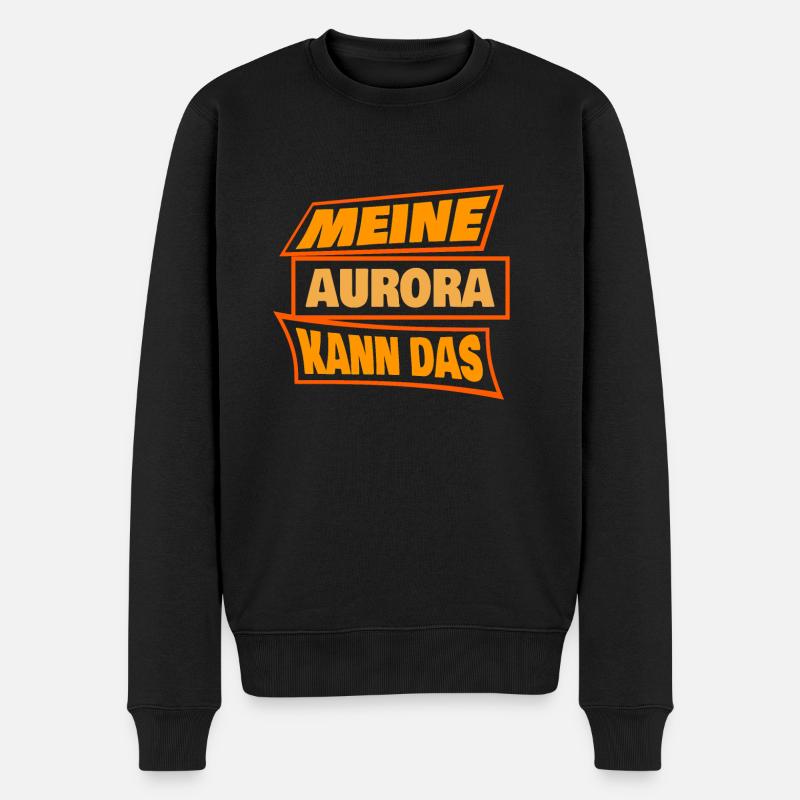 Aurora Aurora - Männer Premium Bio Pullover - Schwarz