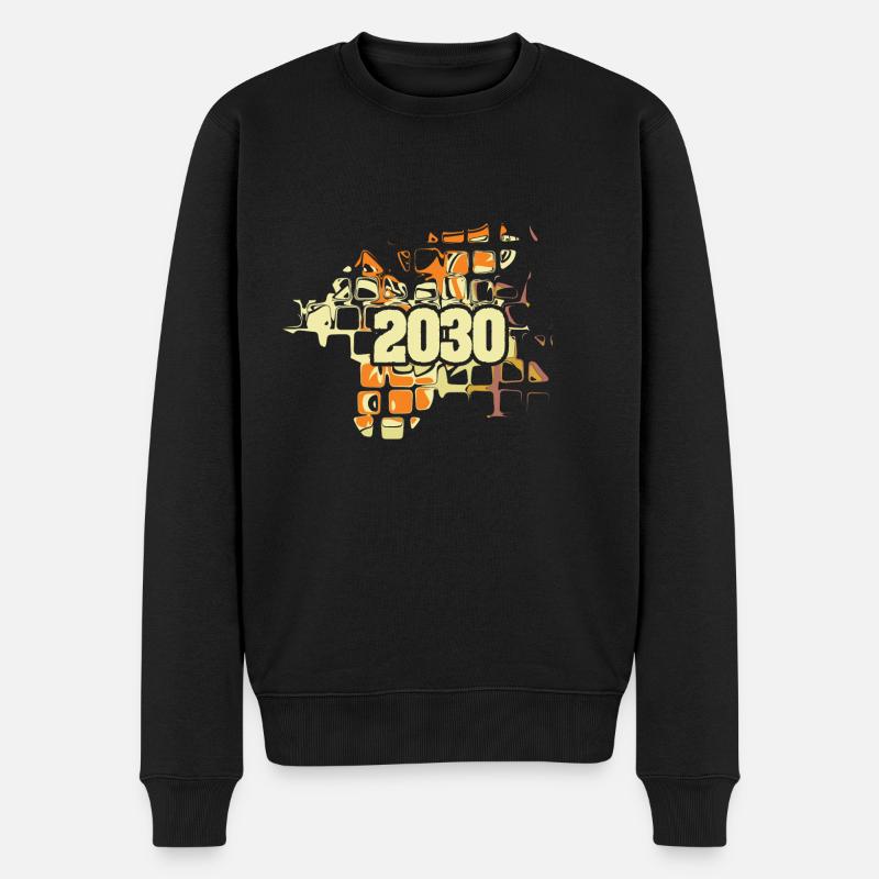 2030 2030 - Männer Premium Bio Pullover - Schwarz