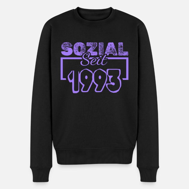 Sozialarbeiter 1993 - Männer Premium Bio Pullover - Schwarz
