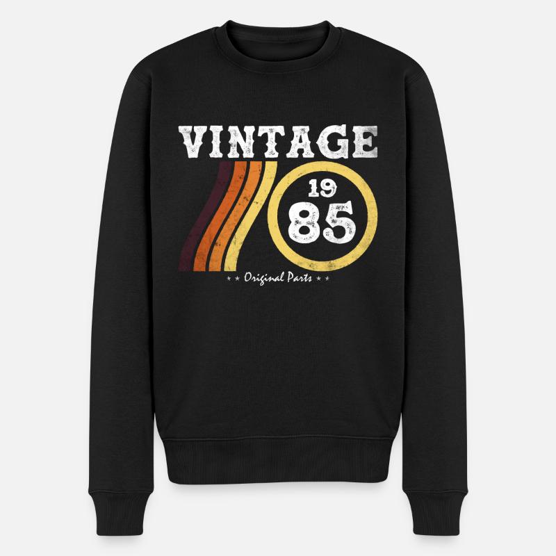 Millésime 1985 - Classique Édition Limitée Rétro 39 - Pull Premium bio Homme - noir