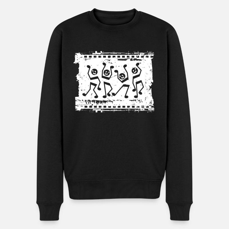 Musik - Männer Premium Bio Pullover - Schwarz