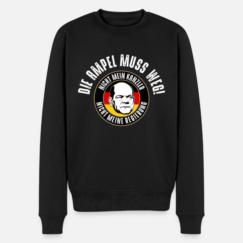 Die Ampel muss weg - Männer Premium Bio Pullover - Schwarz