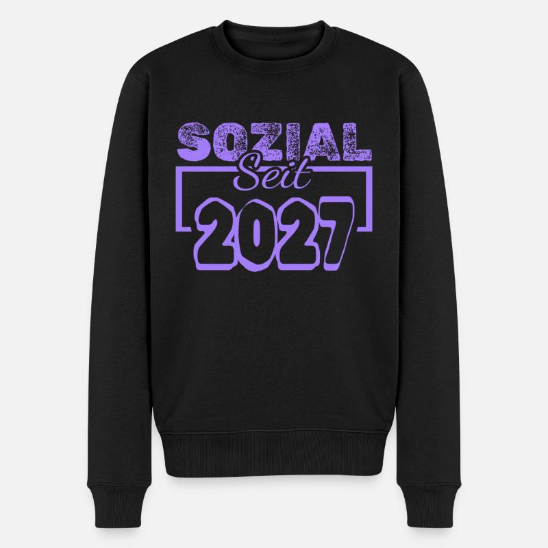 Sozial 2027 - Männer Premium Bio Pullover - Schwarz