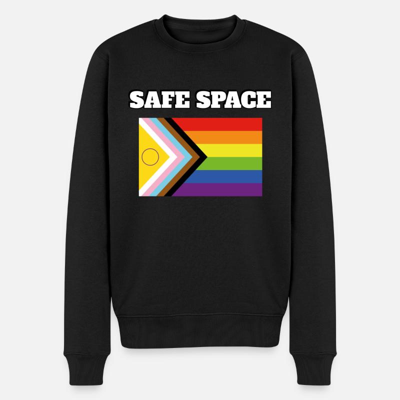 Inclusive Pride Pride SAFE SPACE - Men's Premium Organic Jumper - black