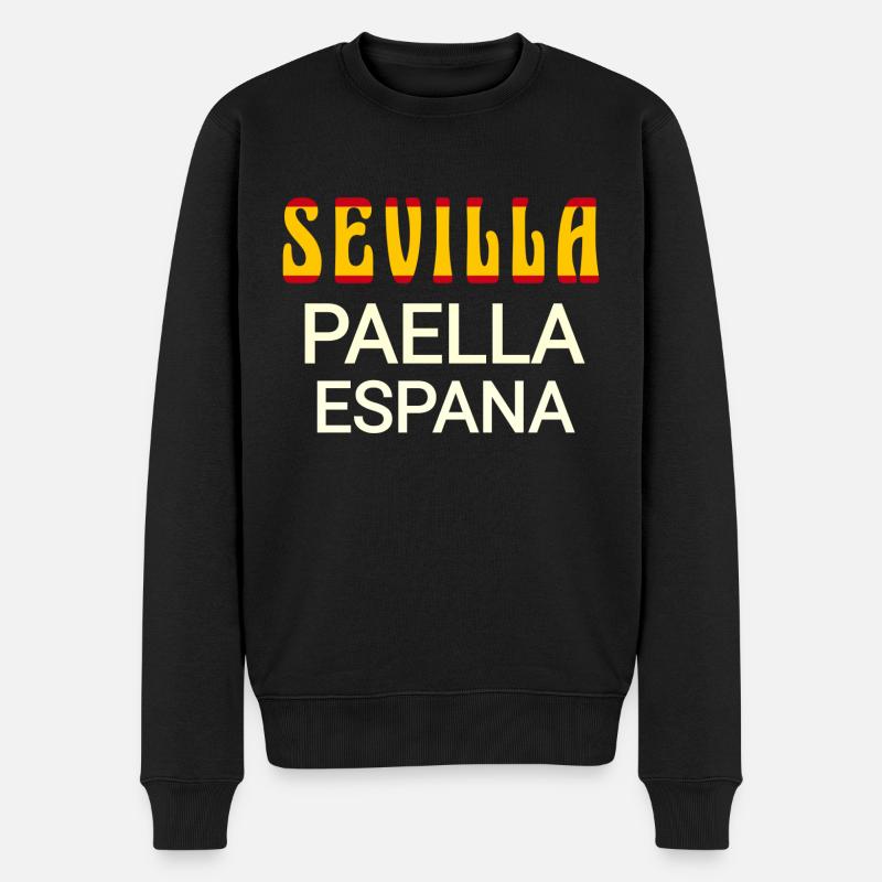 Sevilla España Paella Drôle - Pull Premium bio Homme - noir