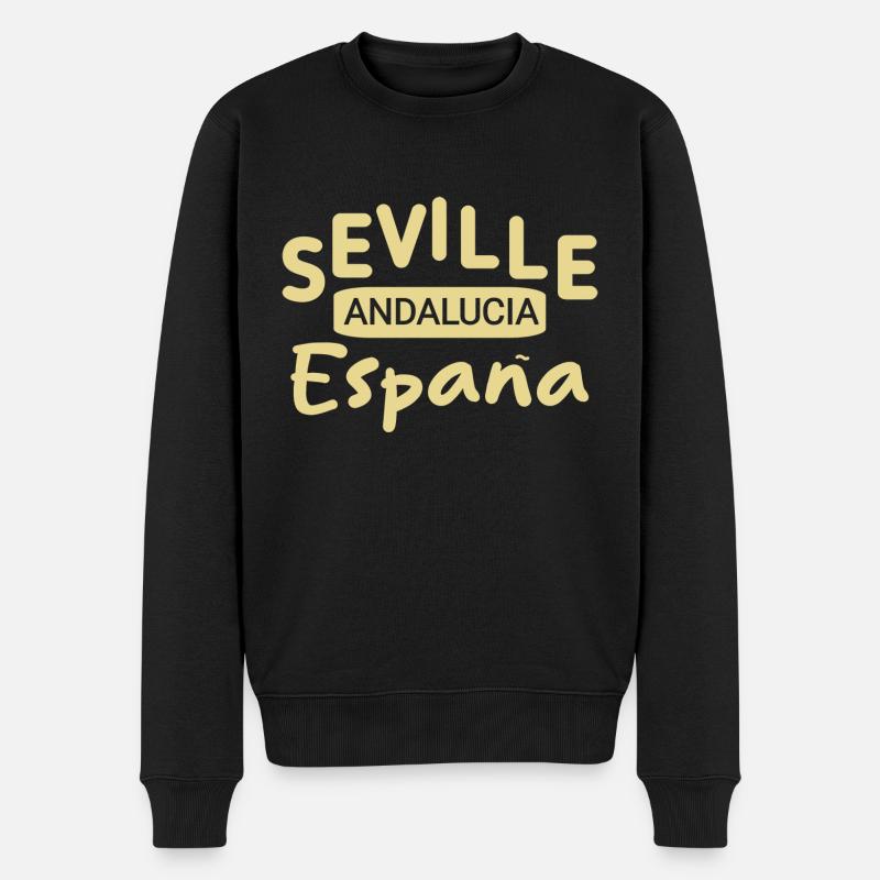 Sevilla Espana Andalusien - Männer Premium Bio Pullover - Schwarz