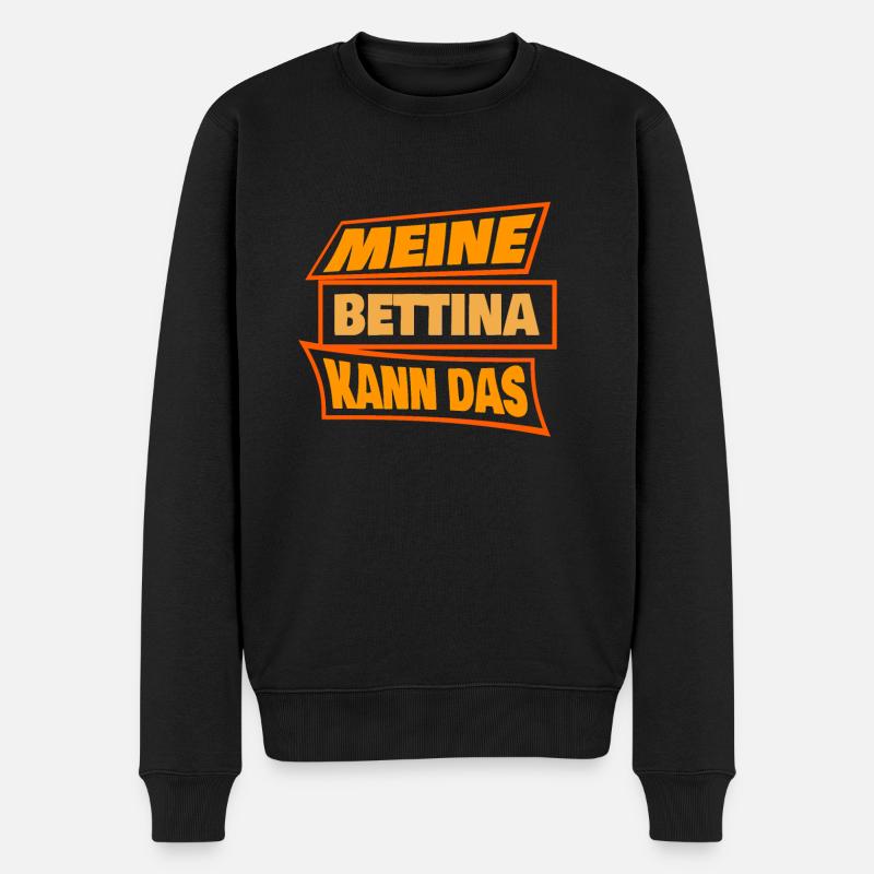 Bettina - Männer Premium Bio Pullover - Schwarz