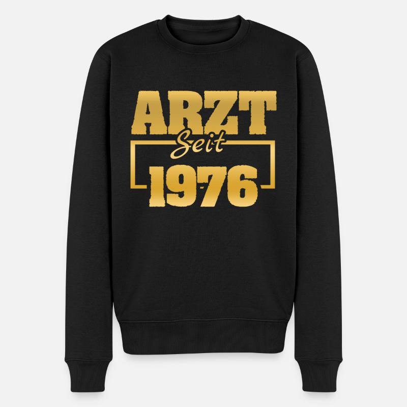 Ärztin 1976 - Männer Premium Bio Pullover - Schwarz