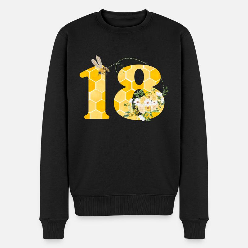 18e anniversaire abeille - Pull Premium bio Homme - noir