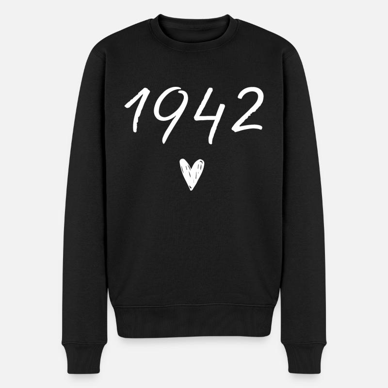 1942 coeur anniversaire - Pull Premium bio Homme - noir