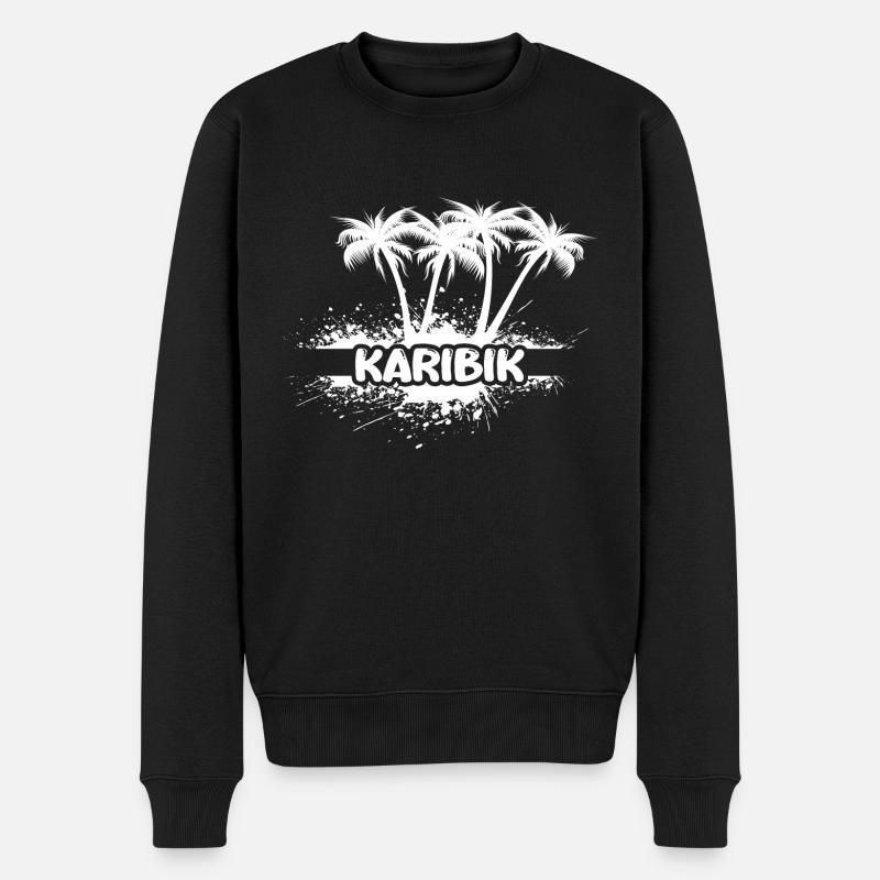 Karibik - Männer Premium Bio Pullover - Schwarz