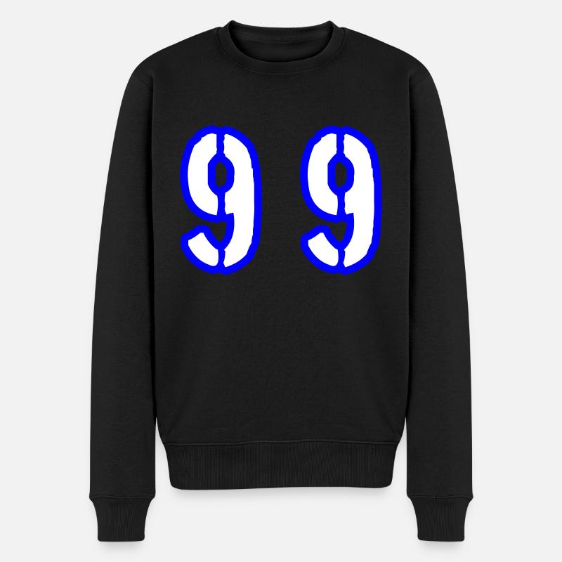 99 Zahl Symbol - Männer Premium Bio Pullover - Schwarz