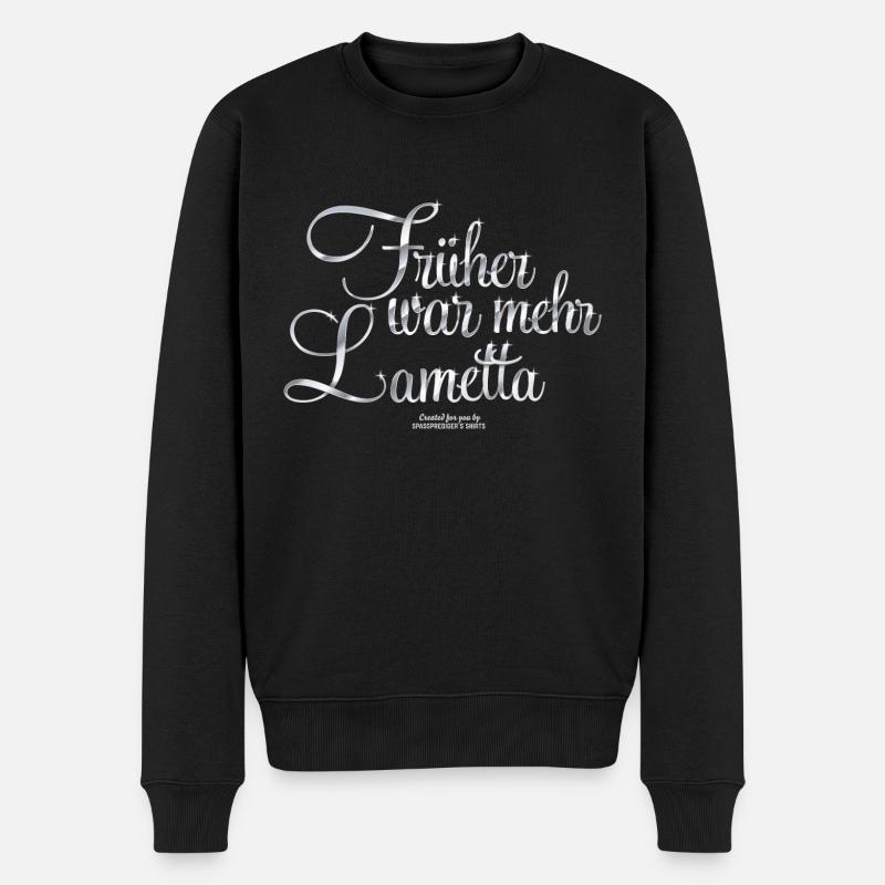 Früher war mehr Lametta - Männer Premium Bio Pullover - Schwarz