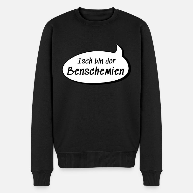 Isch bin dor Benschemien Benjamin sächsisch lustig - Männer Premium Bio Pullover - Schwarz