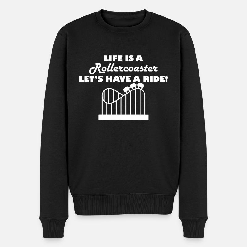Rollercoaster Roller Coaster - Men's Premium Organic Jumper - black