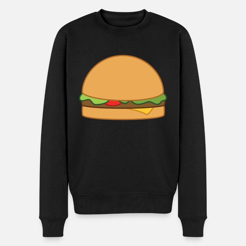 hamburger - Männer Premium Bio Pullover - Schwarz