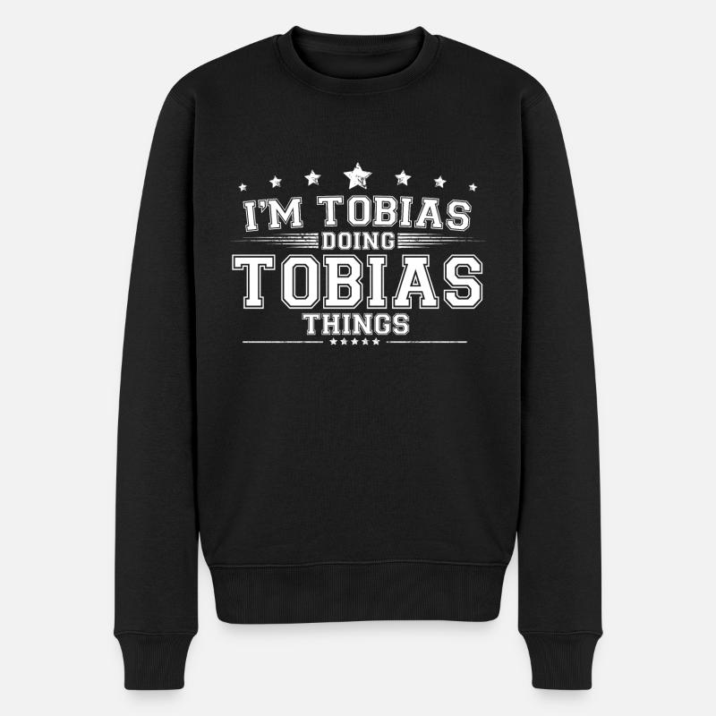 Tobias - Männer Premium Bio Pullover - Schwarz