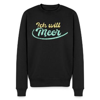 Je veux un cadeau de vacances d’été à la plage de la mer - Pull Premium bio Homme - noir - Devant - Nico (187cm)