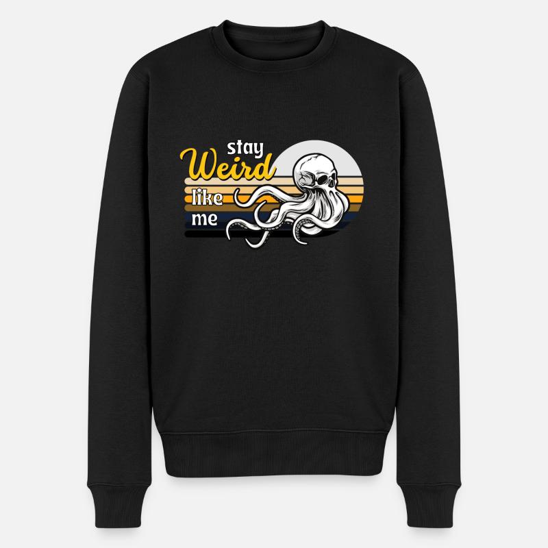 Bleib komisch wie ich - Männer Premium Bio Pullover - Schwarz