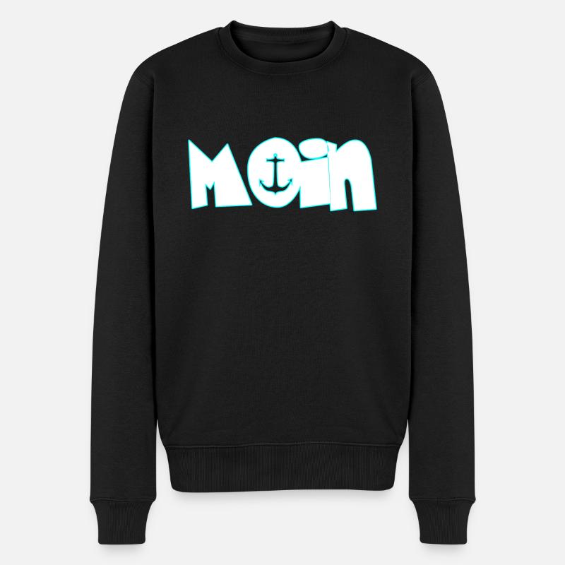 Moin - Männer Premium Bio Pullover - Schwarz