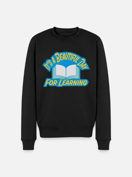 beautiful day for learning - Men's Premium Organic Jumper - black