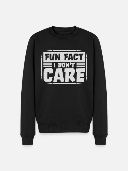 I don't care fact - Men's Premium Organic Jumper - black