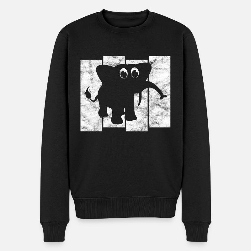 Eléphant éléphant pour enfants - Pull Premium bio Homme - noir