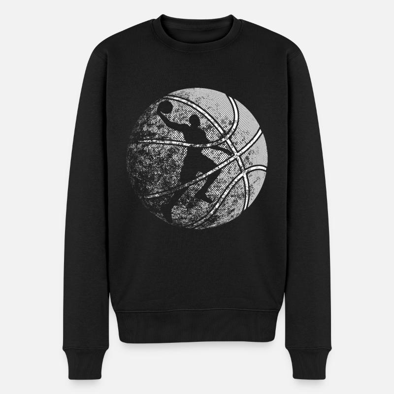 Basket-ball - Pull Premium bio Homme - noir