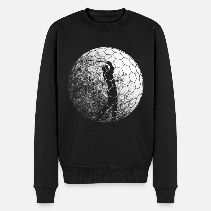 Golfball - Männer Premium Bio Pullover - Schwarz