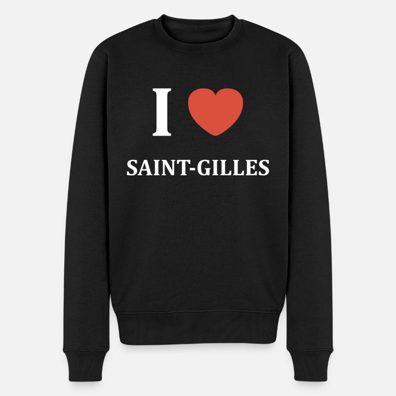 i love Saint Gilles - Pull Premium bio Homme - noir