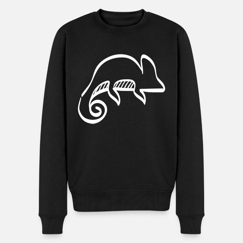 Chamäleon - Männer Premium Bio Pullover - Schwarz