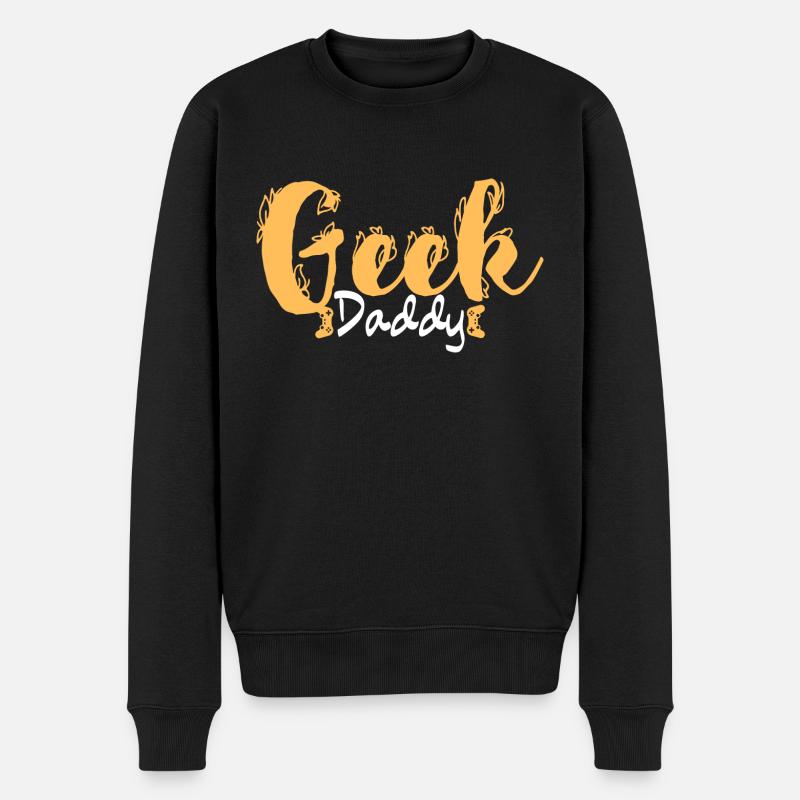 Papa geek - Pull Premium bio Homme - noir