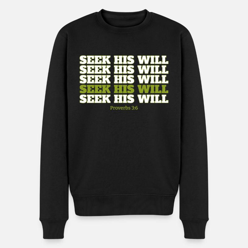 Cherchez sa volonté - Pull Premium bio Homme - noir